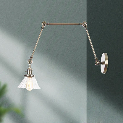 Nova Industrial Cone Glass Wall Sconce