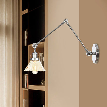 Nova Industrial Cone Glass Wall Sconce