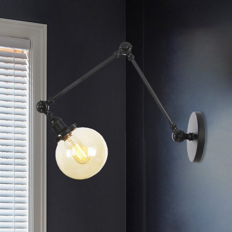 Orion Adjustable Orb Glass Wall Sconce