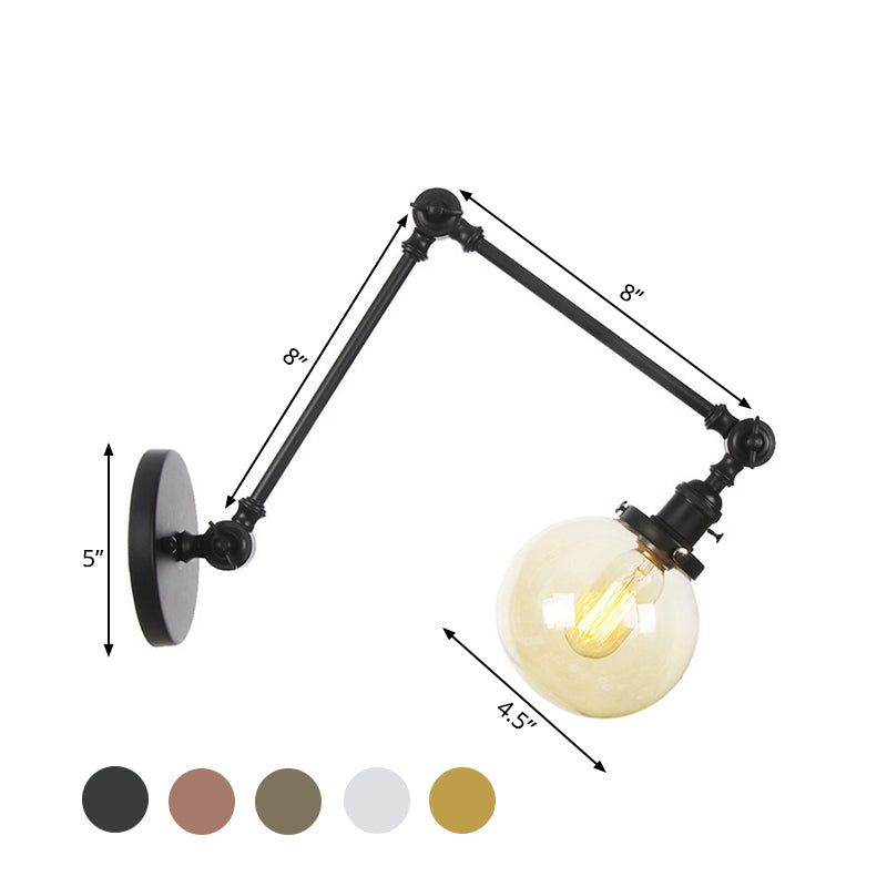Orion Adjustable Orb Glass Wall Sconce