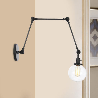Orion Adjustable Orb Glass Wall Sconce