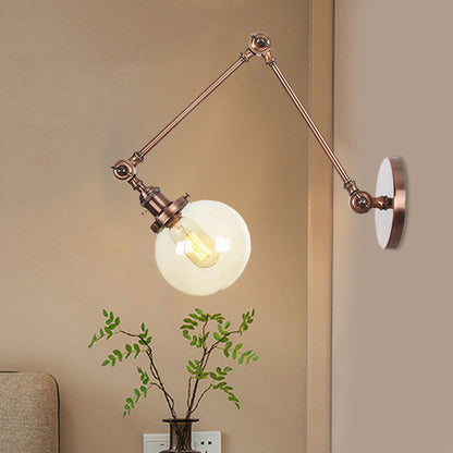 Orion Adjustable Orb Glass Wall Sconce