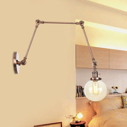 Orion Adjustable Orb Glass Wall Sconce