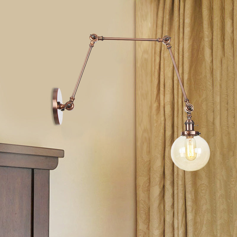 Orion Adjustable Orb Glass Wall Sconce