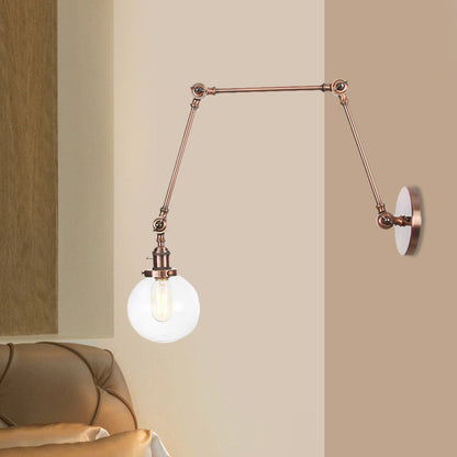 Orion Adjustable Orb Glass Wall Sconce