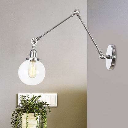 Orion Adjustable Orb Glass Wall Sconce