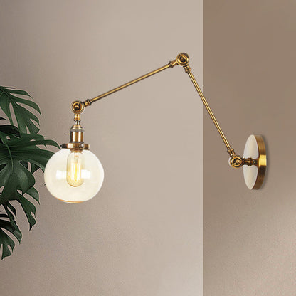 Orion Adjustable Orb Glass Wall Sconce