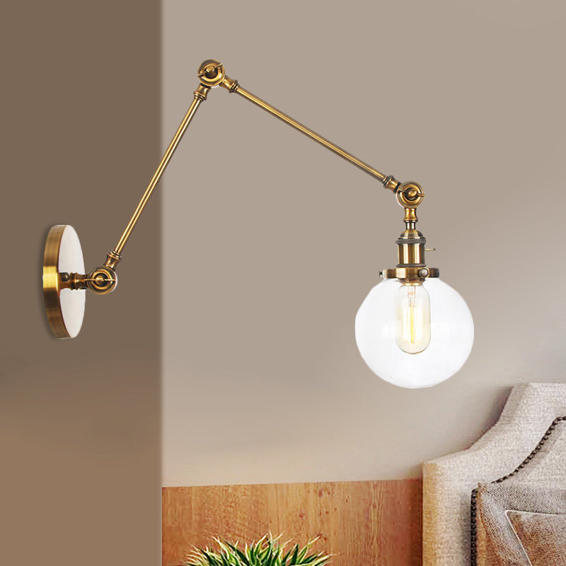 Orion Adjustable Orb Glass Wall Sconce