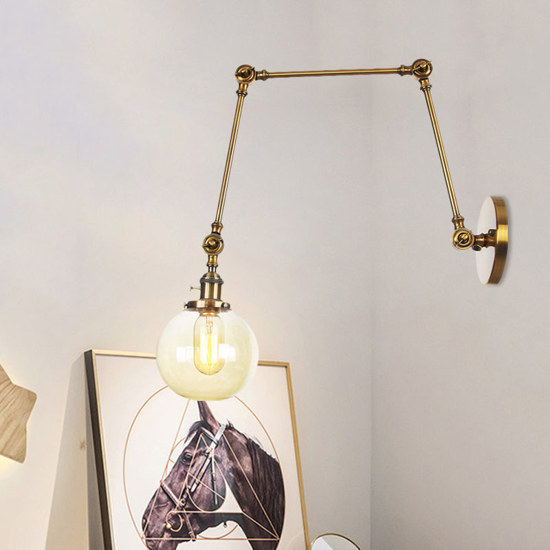 Orion Adjustable Orb Glass Wall Sconce
