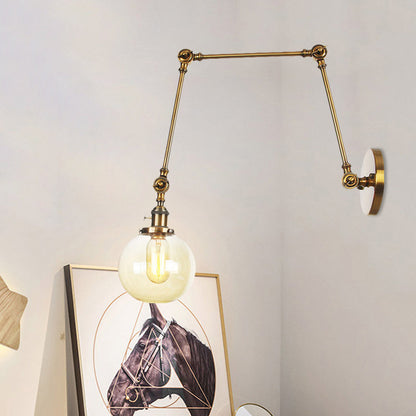 Orion Adjustable Orb Glass Wall Sconce