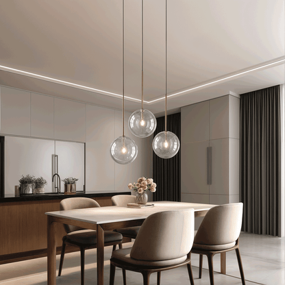 Elodie Scandinavian Glass Ball Pendant