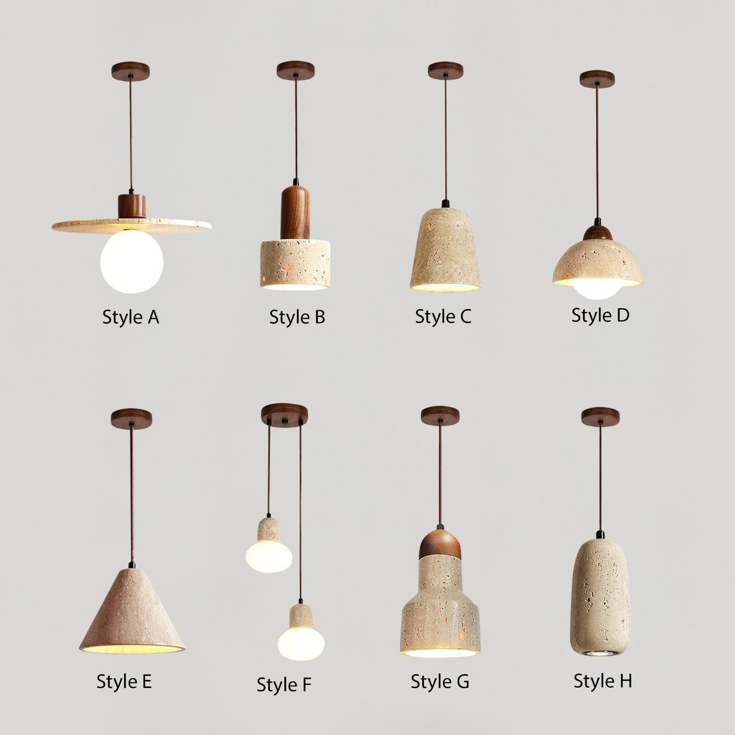 Sophie Travertine Industrial Pendant Light