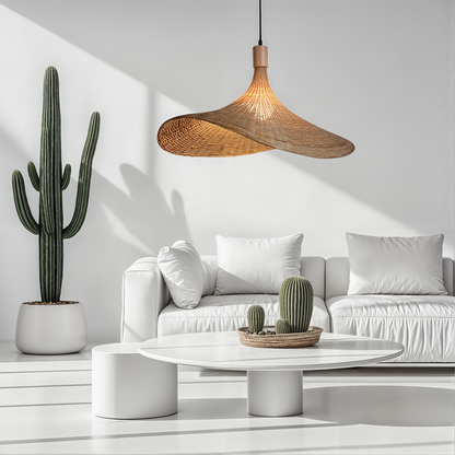 Amélie Woven Bamboo Pendant Light