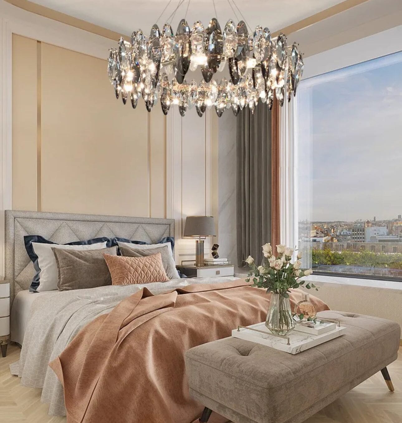 Elodie Crystal Leaf Nordic Luxury Chandelier