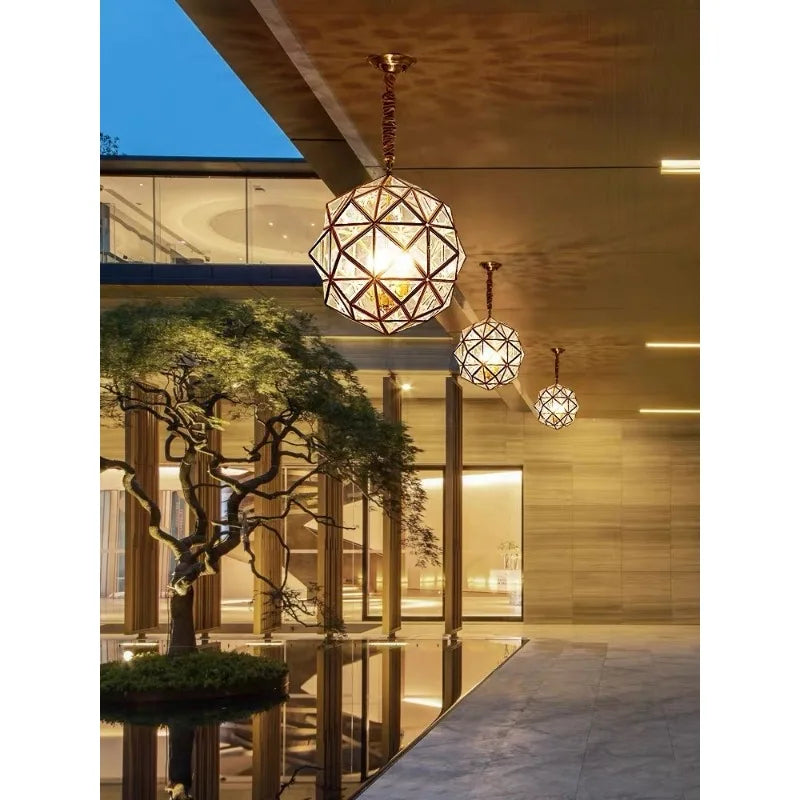Sophie Dimlux Glass & Brass Pendant Light
