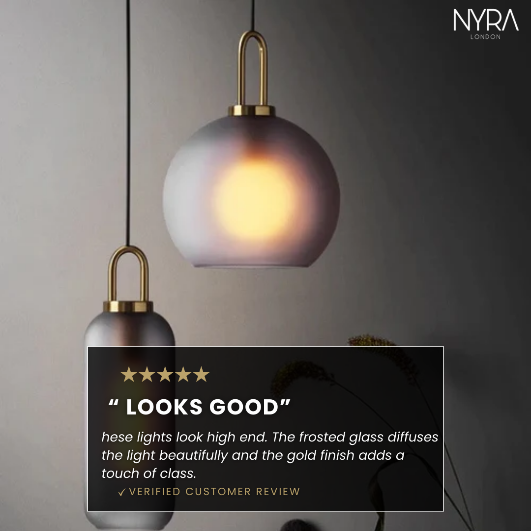 Isabelle Cylindrical Glass Pendant Light