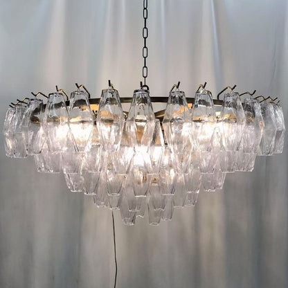 Amélie Amber Glass Circular Chandelier
