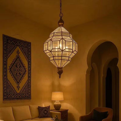 Sophie Dimlux Glass & Brass Pendant Light