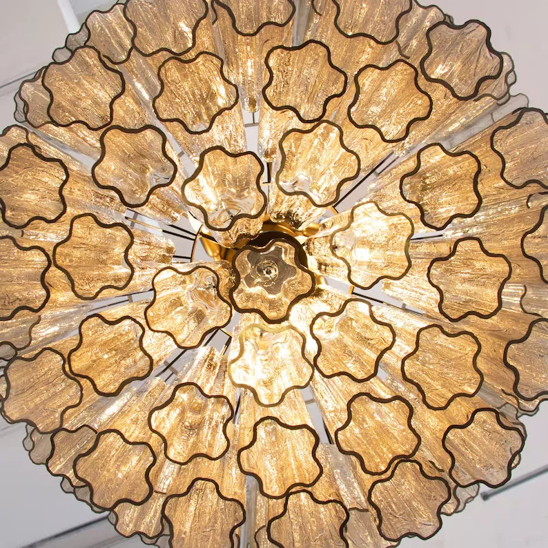 Noémie Smoked Glass Layered Chandelier