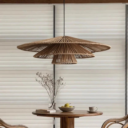 Anaïs Wabi Sabi Rattan Handmade Pendant Light