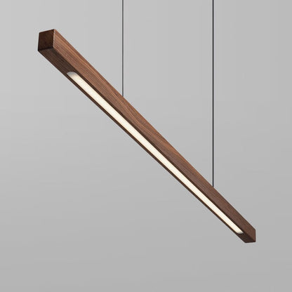 Amélie Oak & Walnut Linear Chandelier