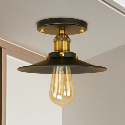 Colette Loft Saucer Metal Semi Flush Ceiling Light