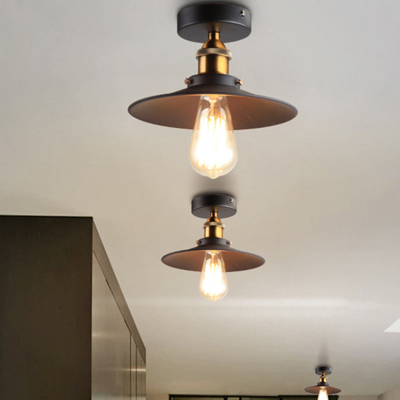 Colette Loft Saucer Metal Semi Flush Ceiling Light