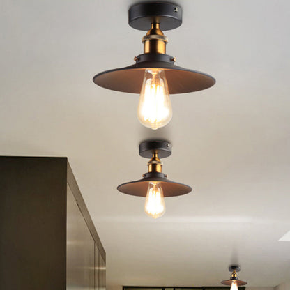 Colette Loft Saucer Metal Semi Flush Ceiling Light