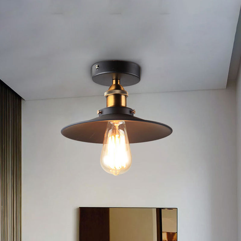Colette Loft Saucer Metal Semi Flush Ceiling Light