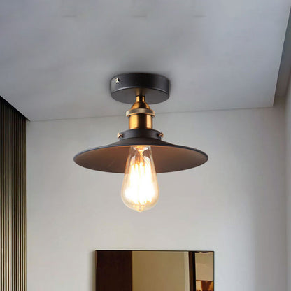 Colette Loft Saucer Metal Semi Flush Ceiling Light