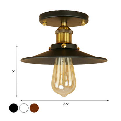 Colette Loft Saucer Metal Semi Flush Ceiling Light