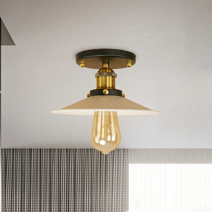 Colette Loft Saucer Metal Semi Flush Ceiling Light