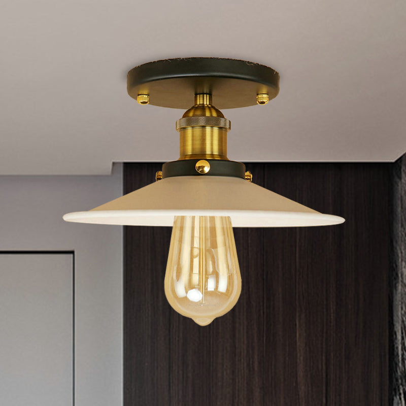 Colette Loft Saucer Metal Semi Flush Ceiling Light