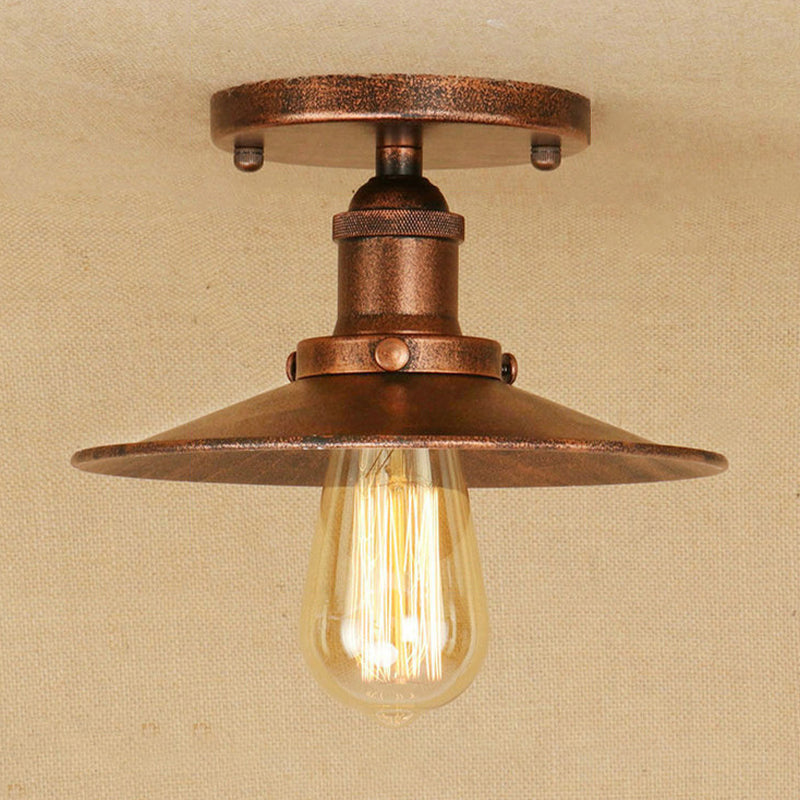 Colette Loft Saucer Metal Semi Flush Ceiling Light