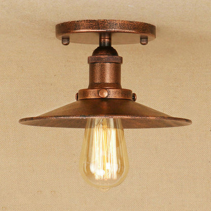 Colette Loft Saucer Metal Semi Flush Ceiling Light