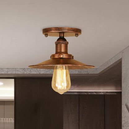 Colette Loft Saucer Metal Semi Flush Ceiling Light