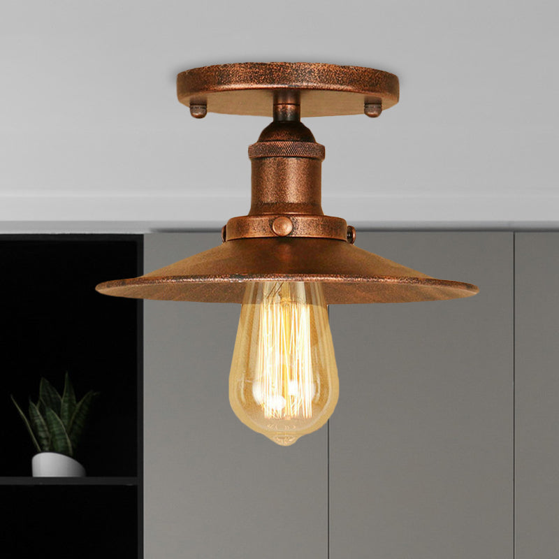 Colette Loft Saucer Metal Semi Flush Ceiling Light