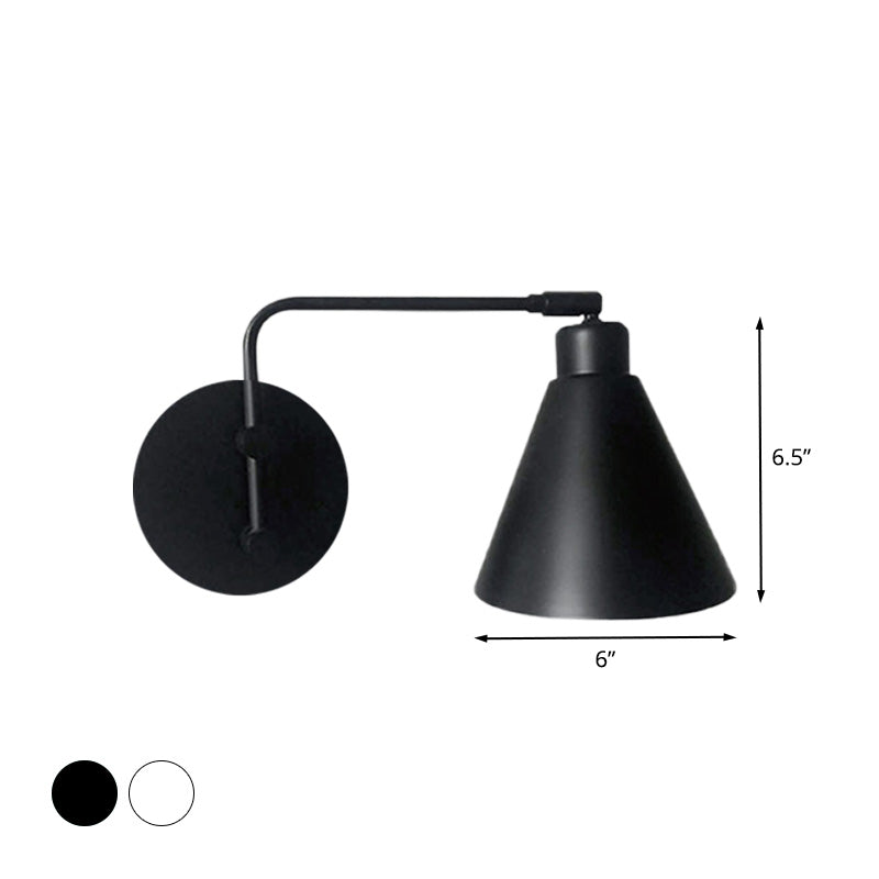 Solène Farmhouse Cone Wall Sconce Rotatable Lamp