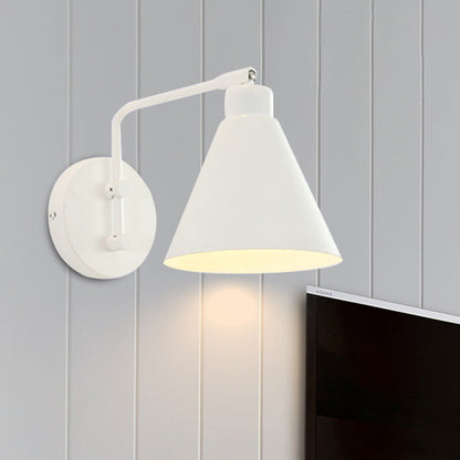 Solène Farmhouse Cone Wall Sconce Rotatable Lamp