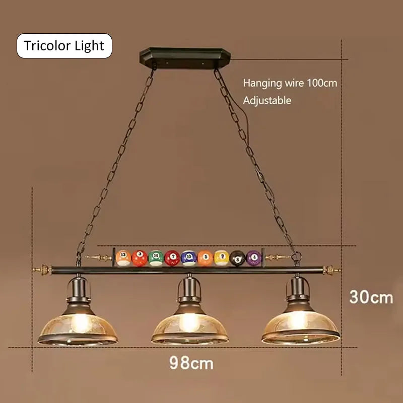 Sophie Nordic Retro Billiard Pendant LED Chandelier