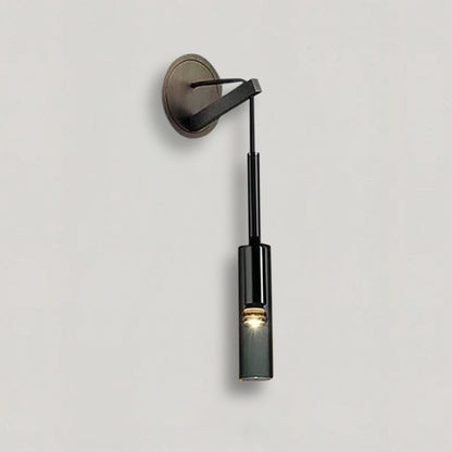 Clémence Smoky Glass Wall Lamp with Modern Pendant Style