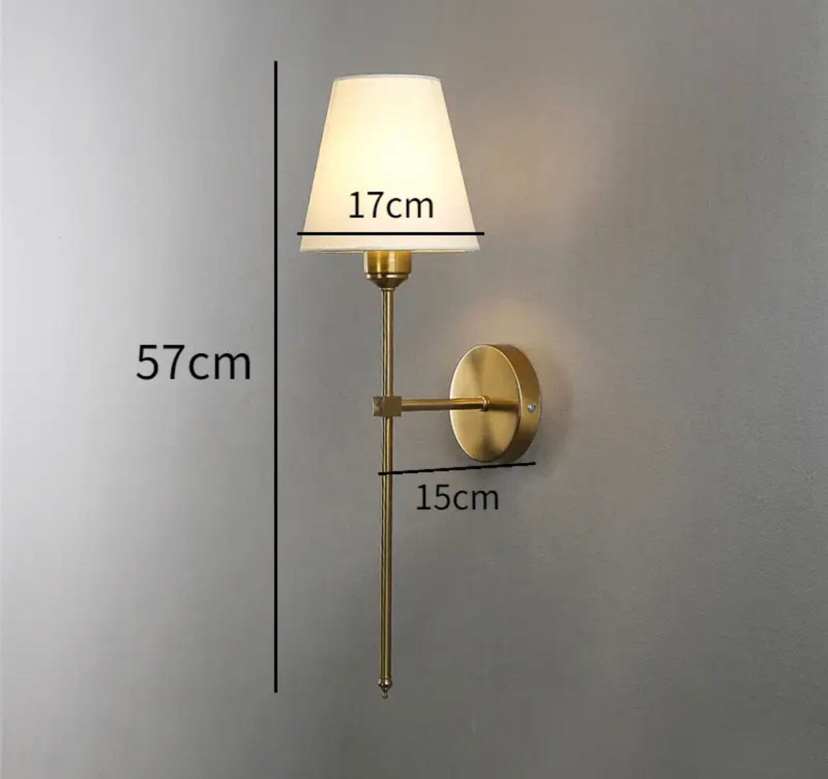 Lucienne Fabric Shade Wall Lamp with Modern Linear Design