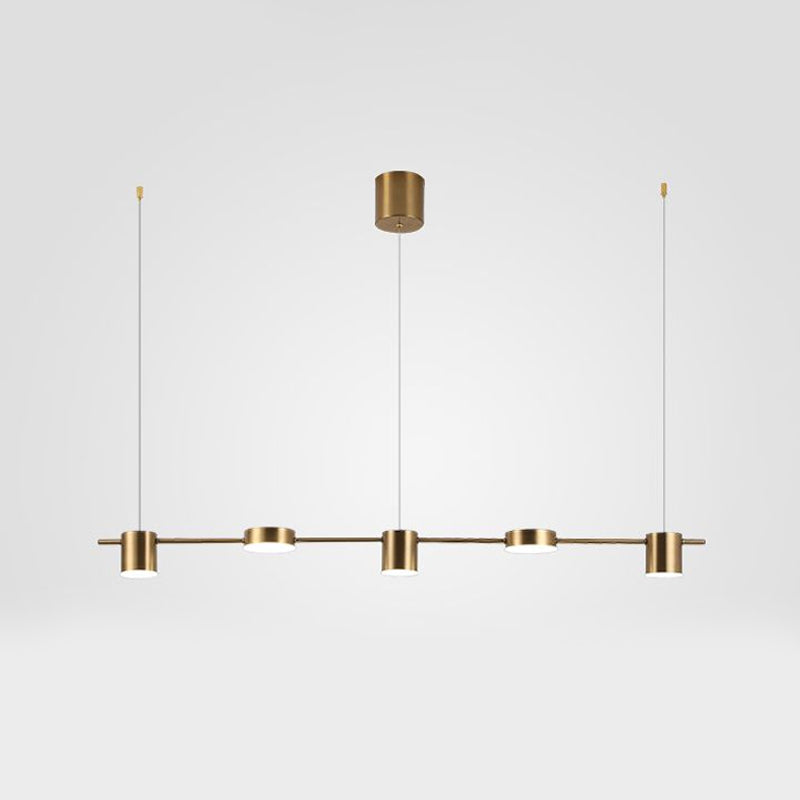 Margaux Modern Drum LED Multi-Head Island Pendant Light