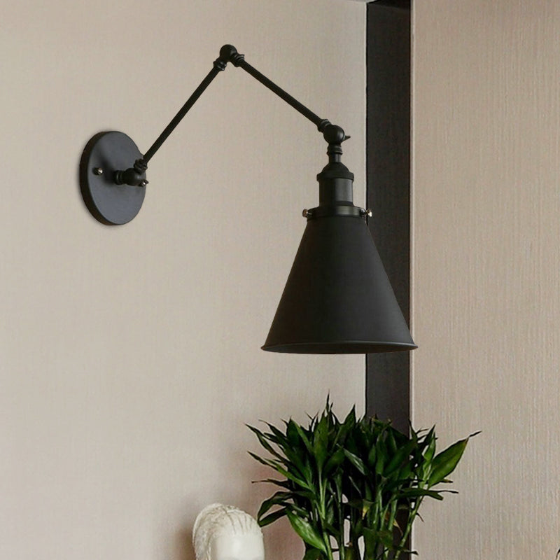 Clémence Farmhouse Cone Swing Arm Wall Sconce