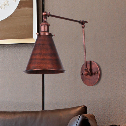Clémence Farmhouse Cone Swing Arm Wall Sconce