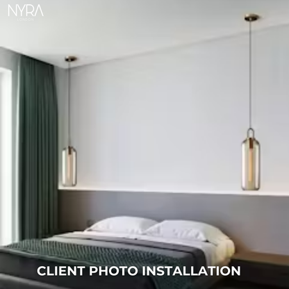 Isabelle Cylindrical Glass Pendant Light