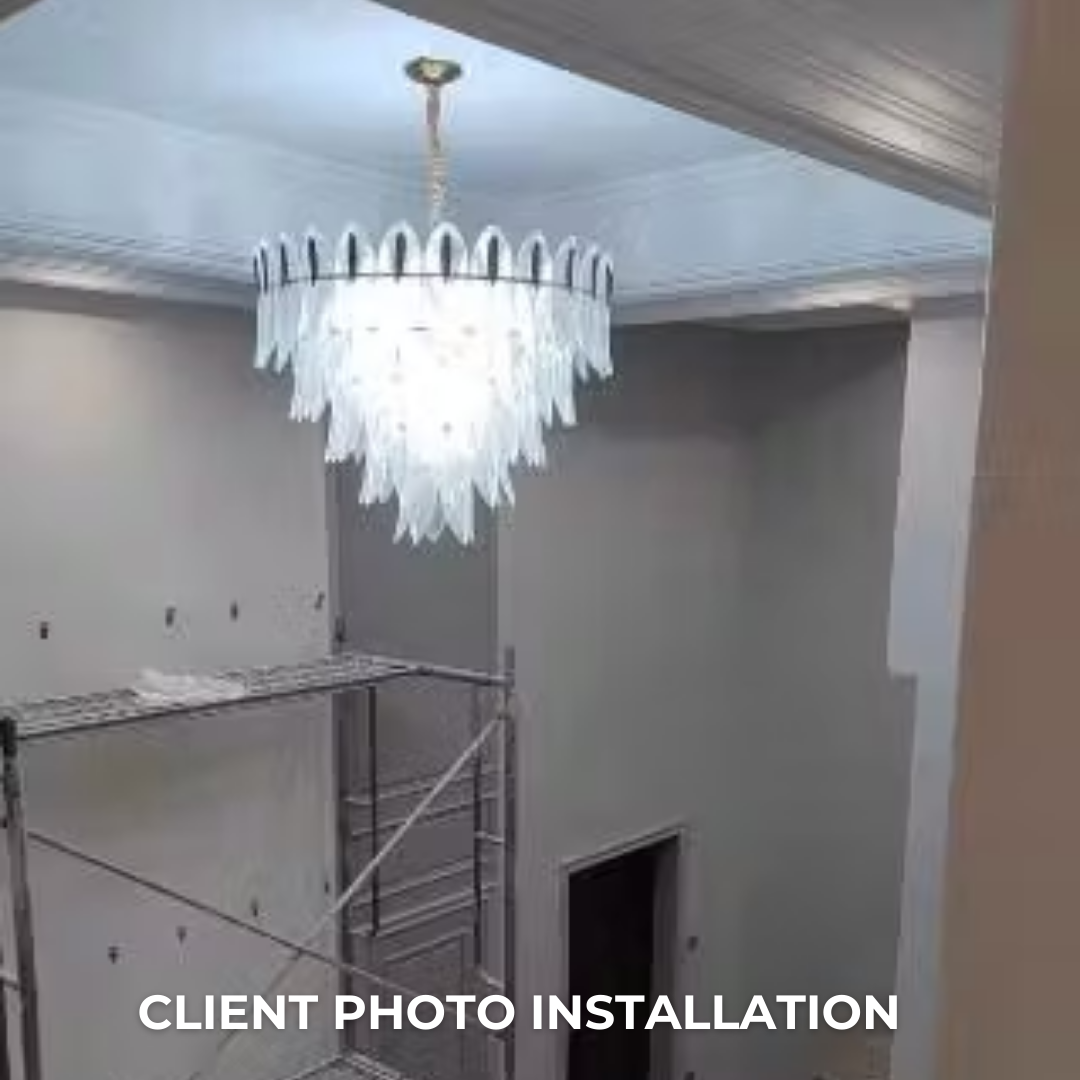 Beatrice Glass Leaf Artisan Chandelier