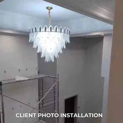 Beatrice Glass Leaf Artisan Chandelier