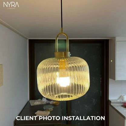 Amélie St Pauls Fluted Glass Pendant Light