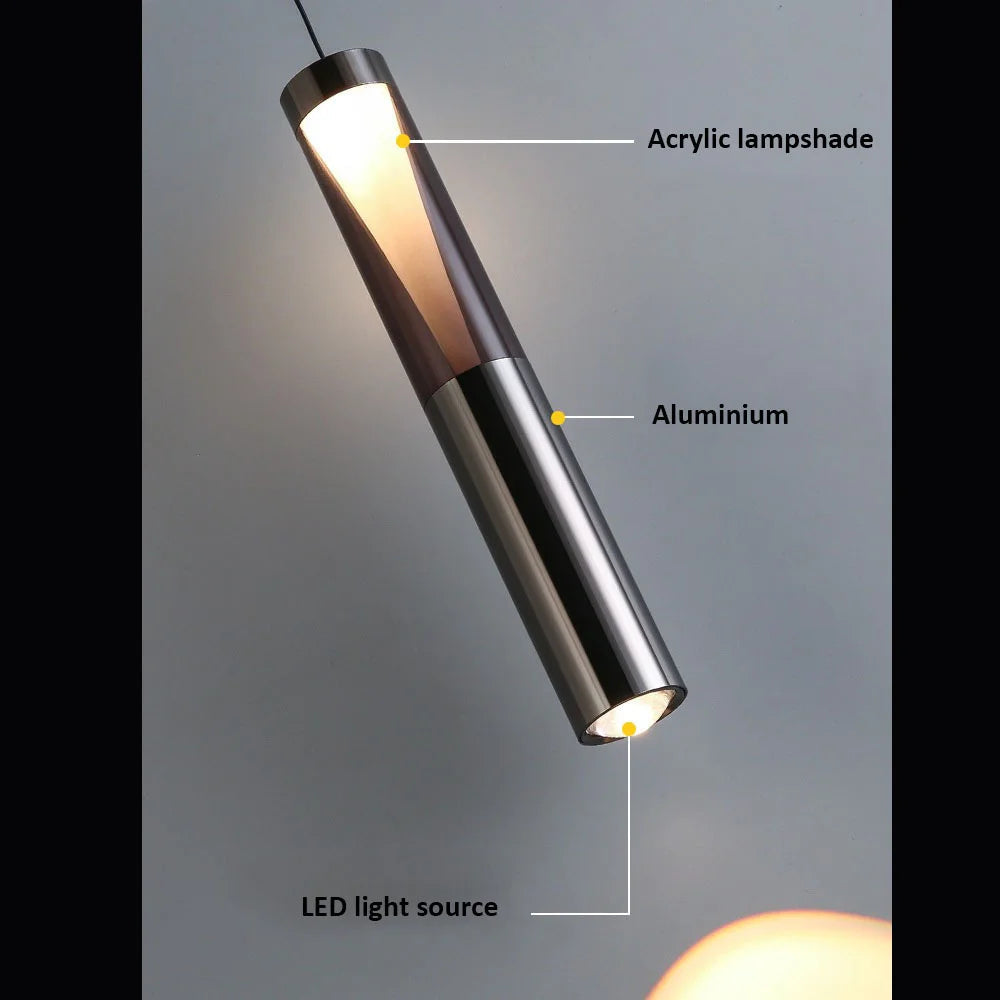 Amélie Rayvia Tube Pendant Light
